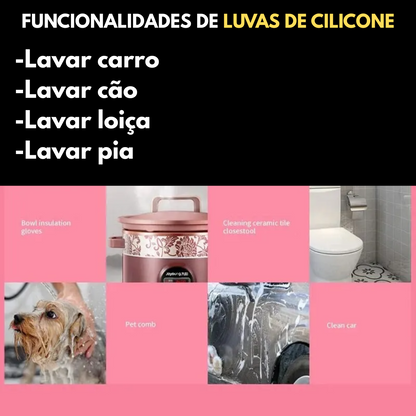 Luvas de limpeza de Silicone